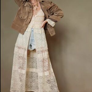 Free People Sweet Saloon Sleeveless Maxi Bodysuit size Large